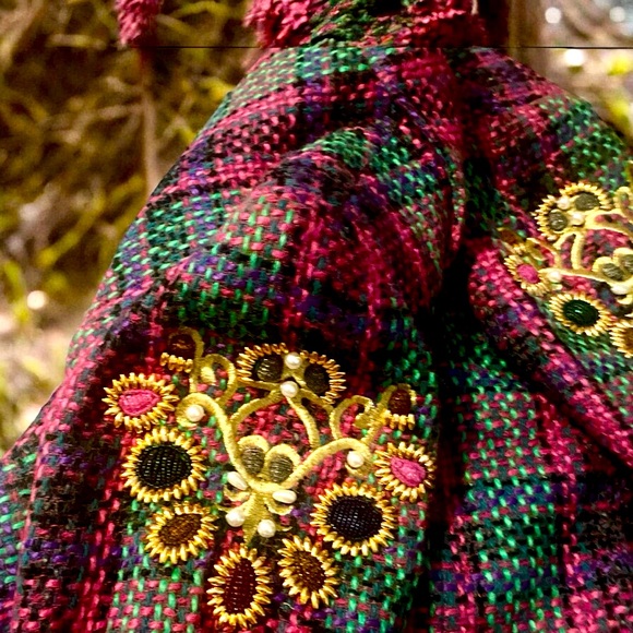 Vintage Adam Douglass Adrianna Papell BlazerJacket Embellished Sequin Rhinestone - Picture 7 of 11